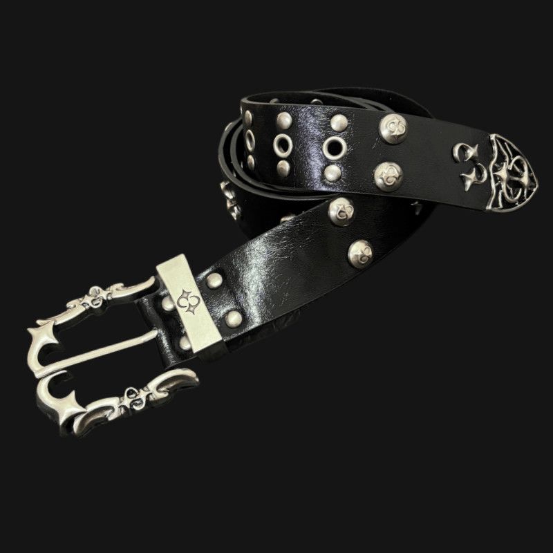 Vintage Metal Engraved Belt Dark Heavy Hip Hop Punk Studded Waist Belt