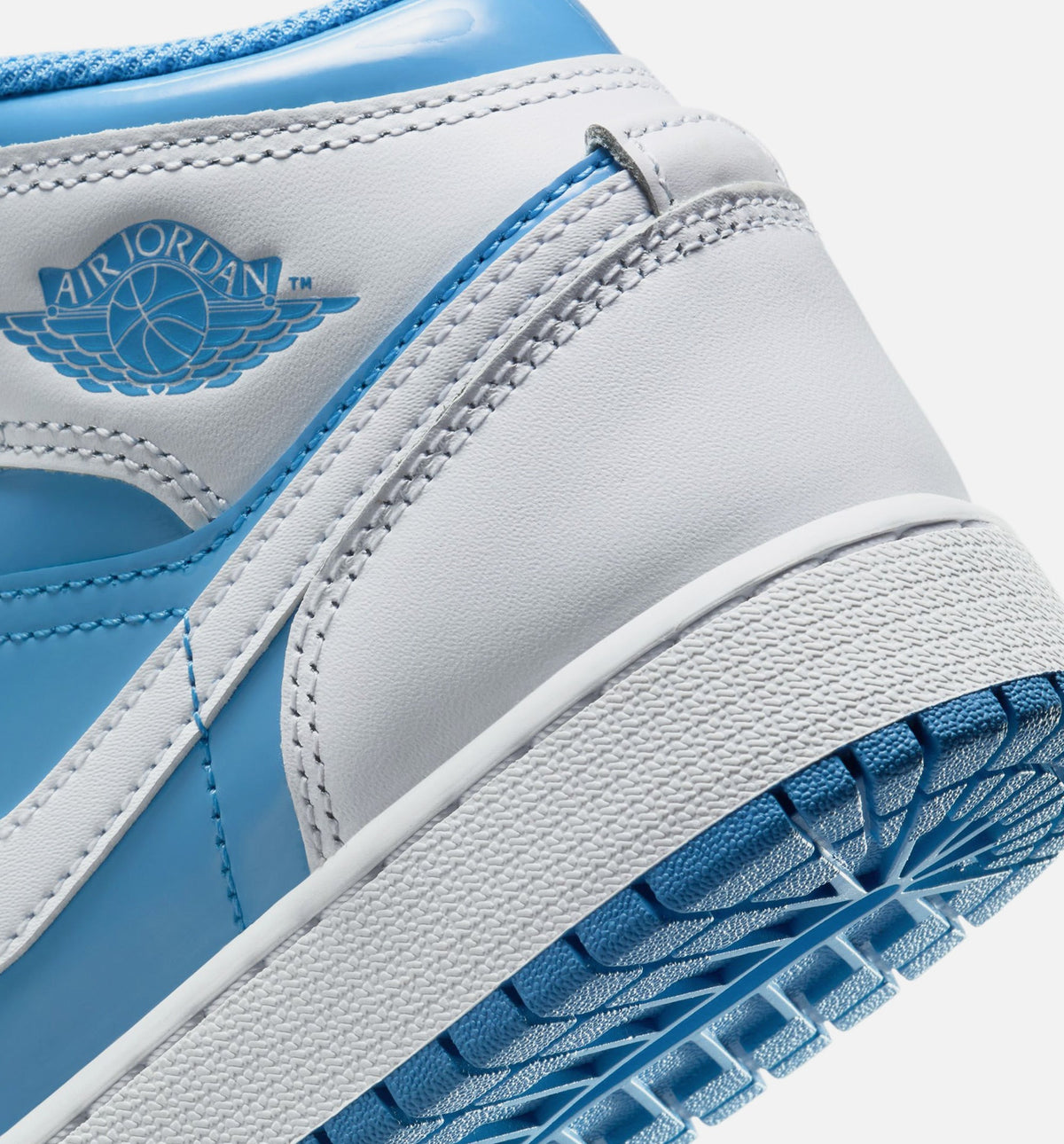Air Jordan 1 Mid Legend Blue Grade School Lifestyle Shoes - White / Legend Blue