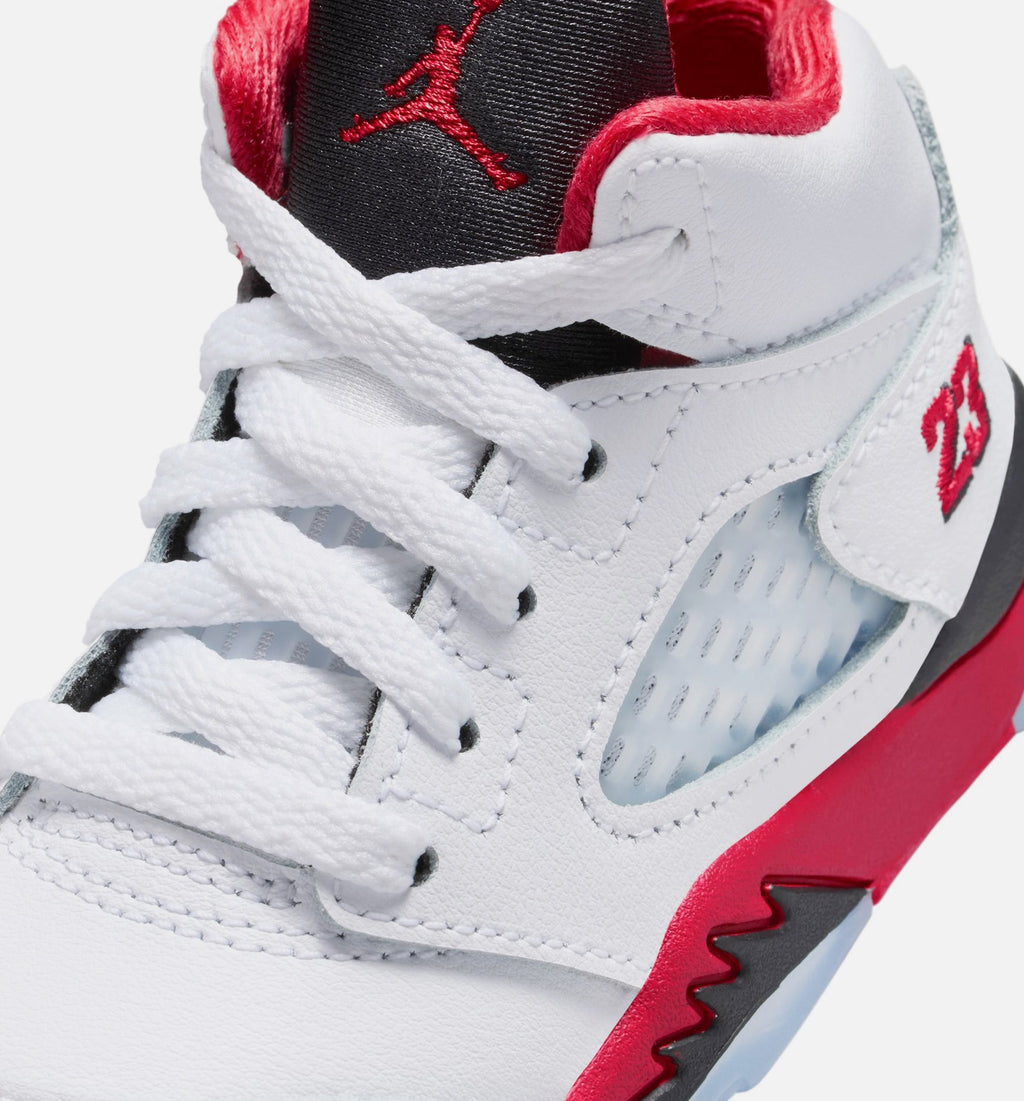 Air Jordan 5 Retro Fire Red | Infant/Toddler Lifestyle Shoe | Fire Red/White