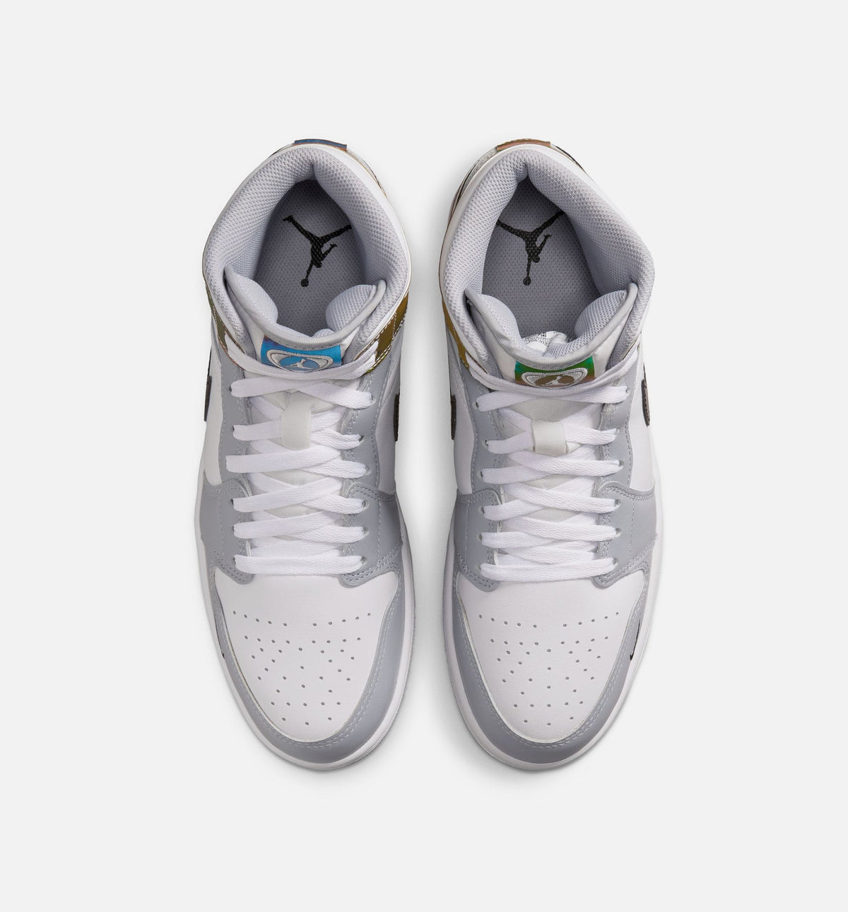 Air Jordan 1 Mid SE Men's Lifestyle Shoes - Black White Wolf Grey