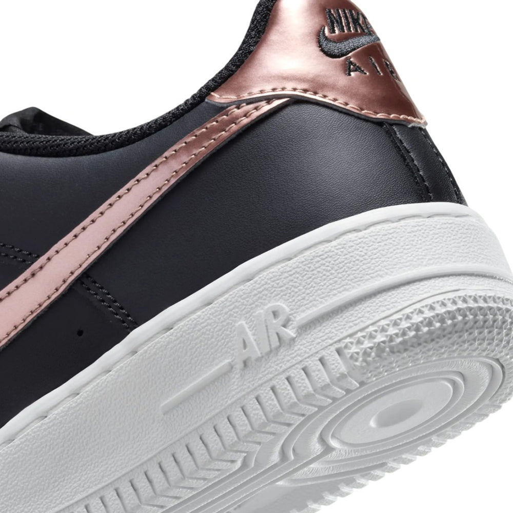 Grade School Nike Air Force 1 SE Black/MTLC Red Bronze-White (HF5482 001)