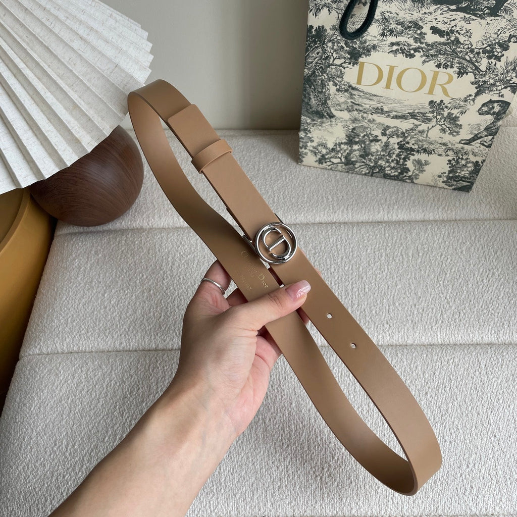 DIOR 25S BELT 25 MM IN LIGHT BROWN CALFSKIN 572163
