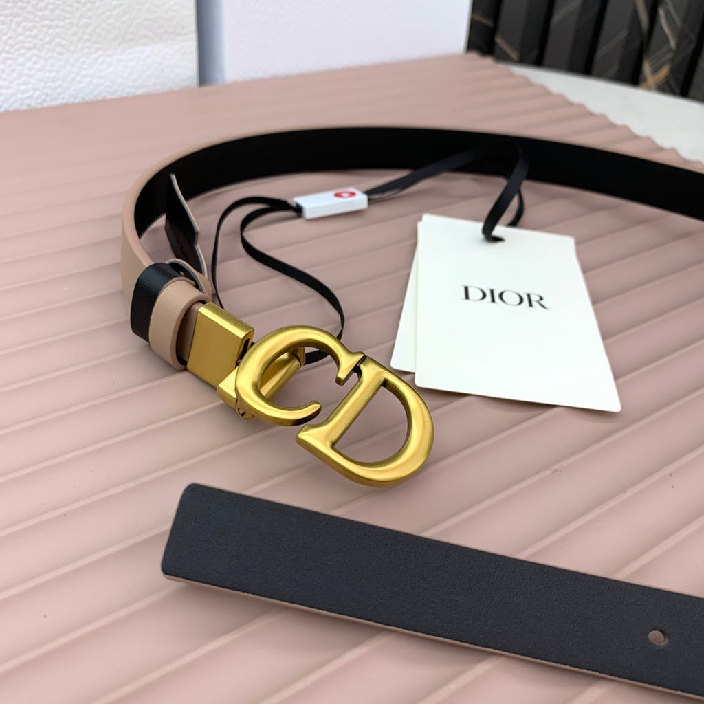 DIOR 25S BELT 20 MM IN TAN BEIGE CALFSKIN 568722