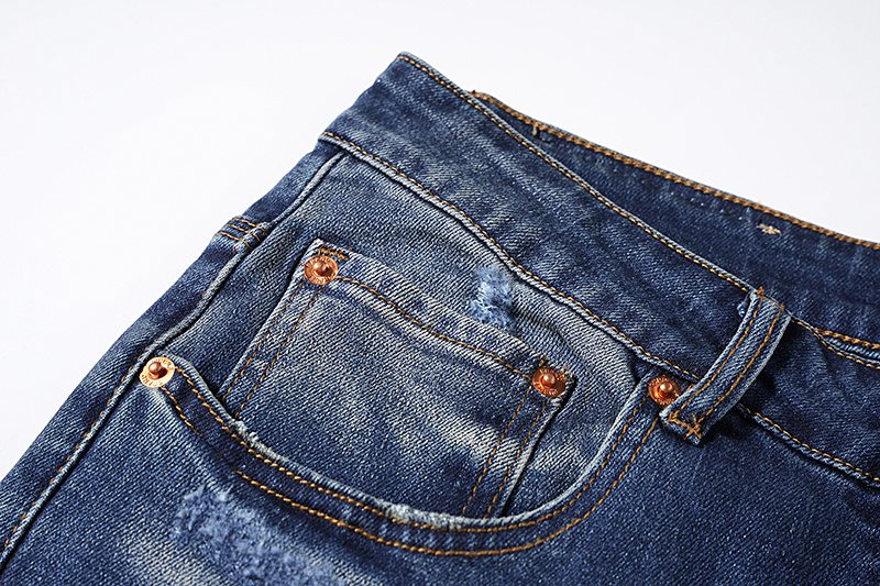 Purple Brand Distressed Panel Washed Jeans