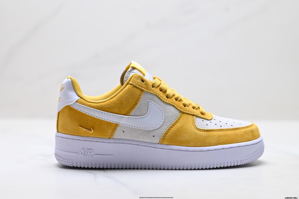 Nike Air Force 1 Low Yellow White Unisex Sneakers Style 10