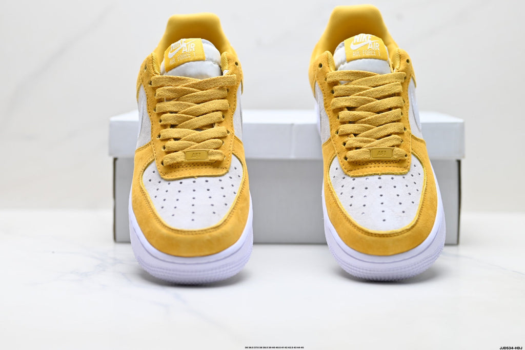 Nike Air Force 1 Low Yellow White Unisex Sneakers Style 10