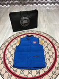 Canada Goose Royal Blue Quilted Puffer Vest with Stand Collar