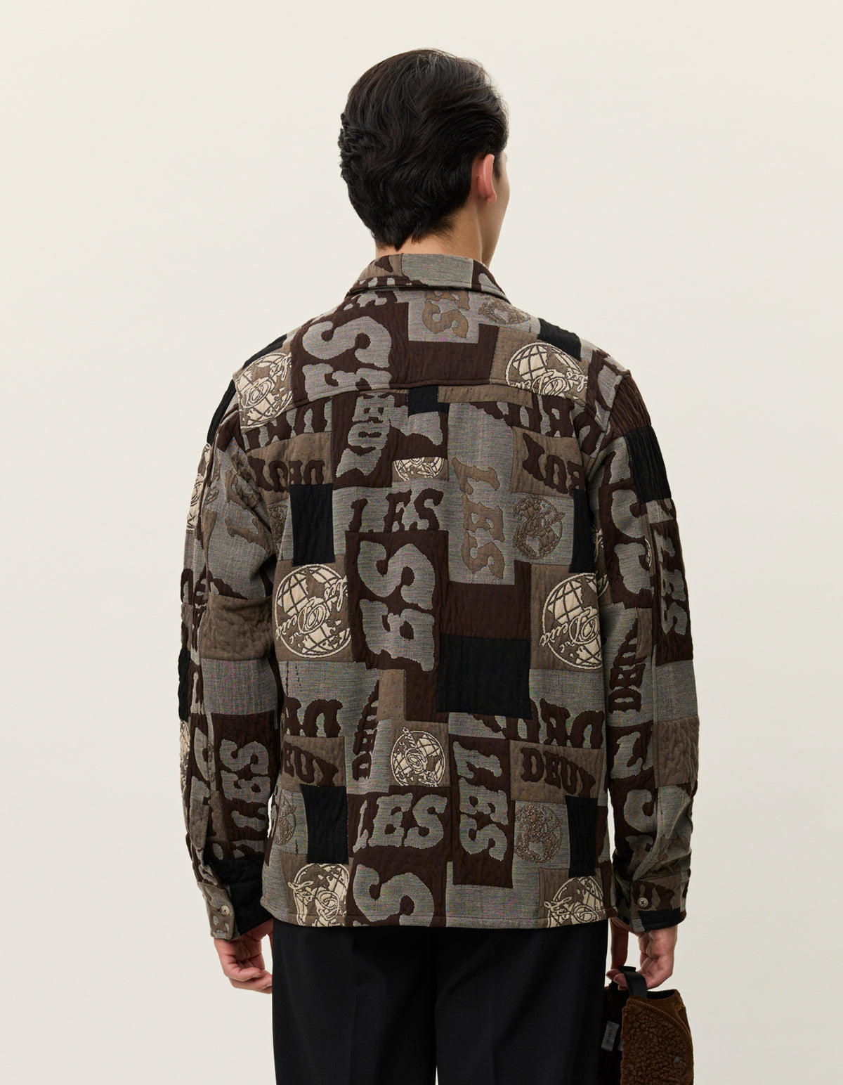 Les Deux Kaleb Patchwork Jacquard Overshirt