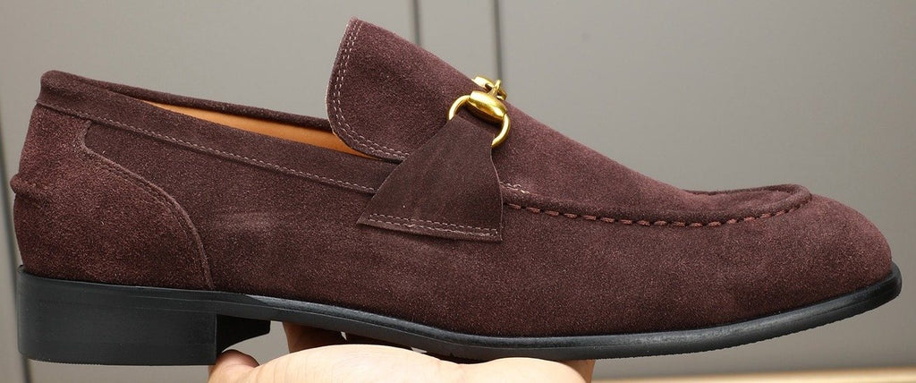 Gucci Burgundy Horsebit Loafers