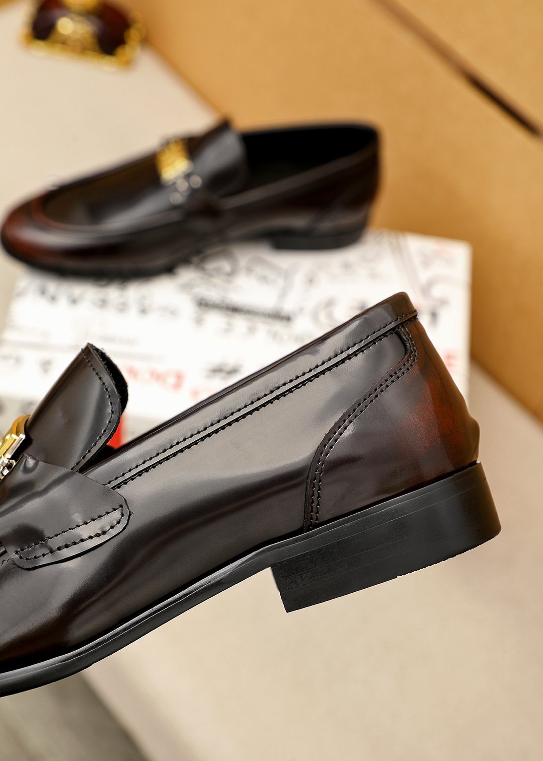 Dolce & Gabbana Dark Brown Buckle Loafers