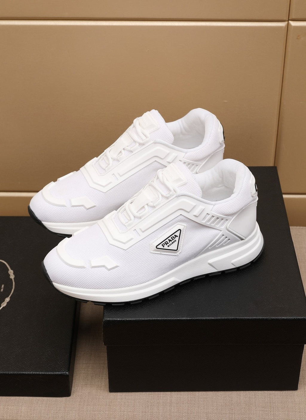 Prada Layered Platform Sneakers