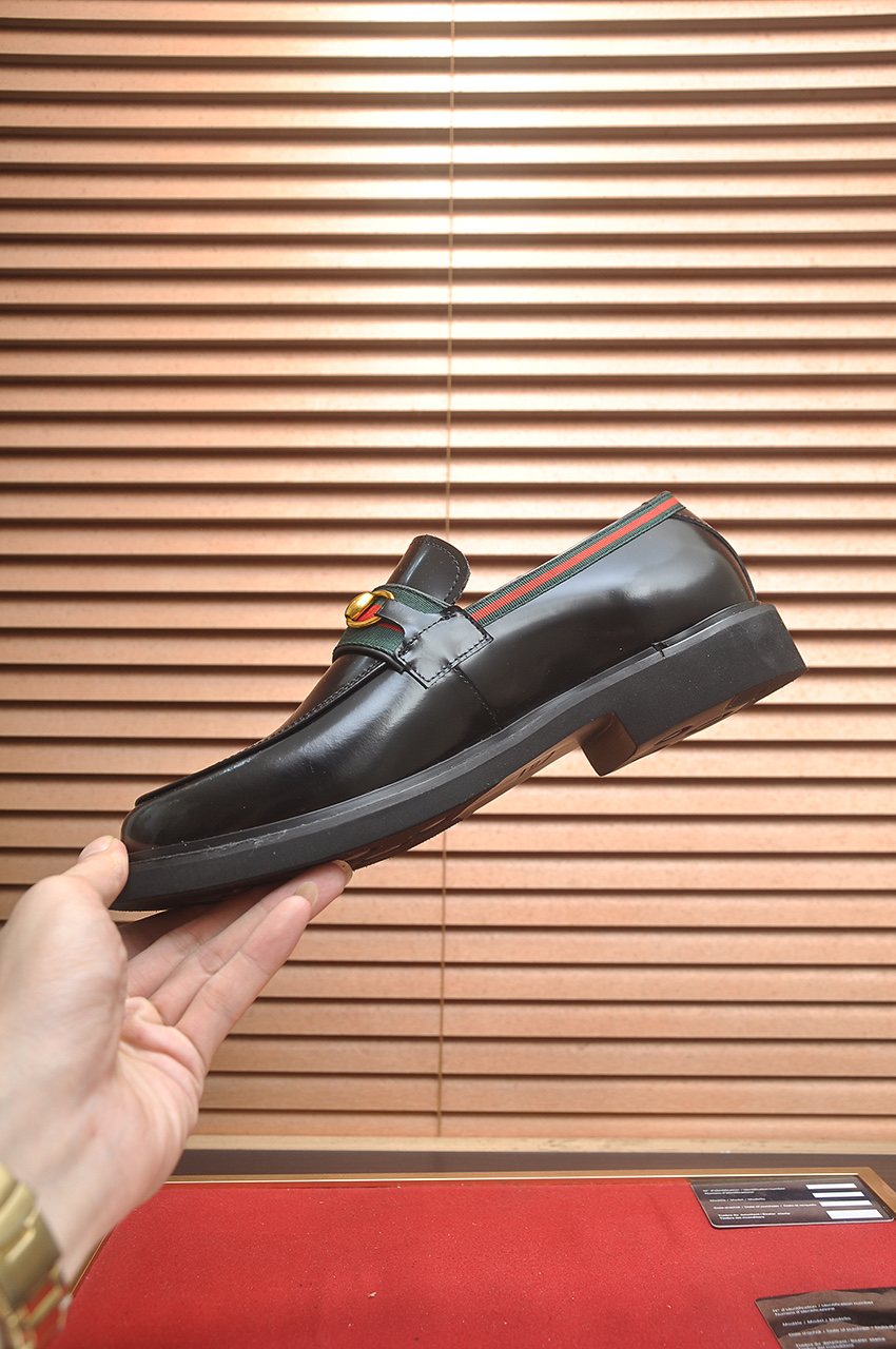 Gucci Dark Brown Horsebit Loafers