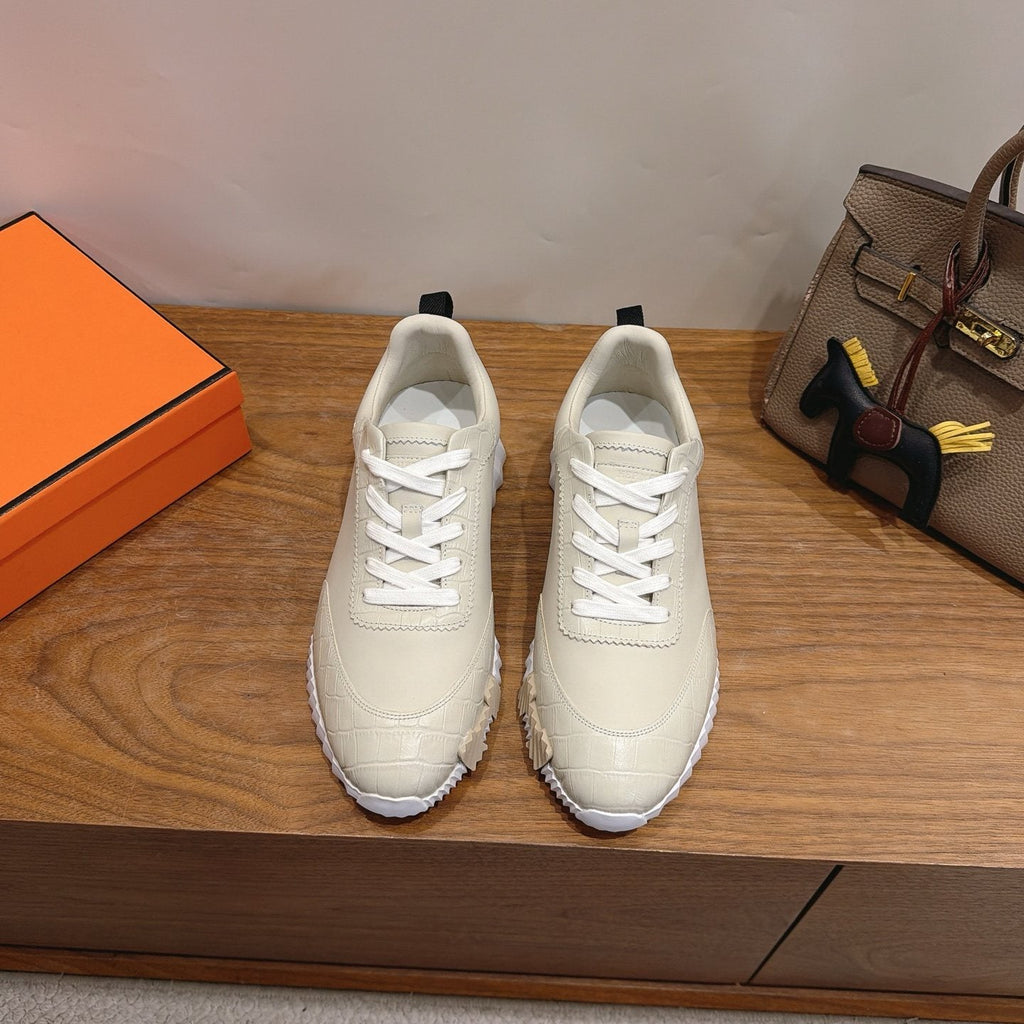 Hermès Color-Block Lace-Up Sneakers