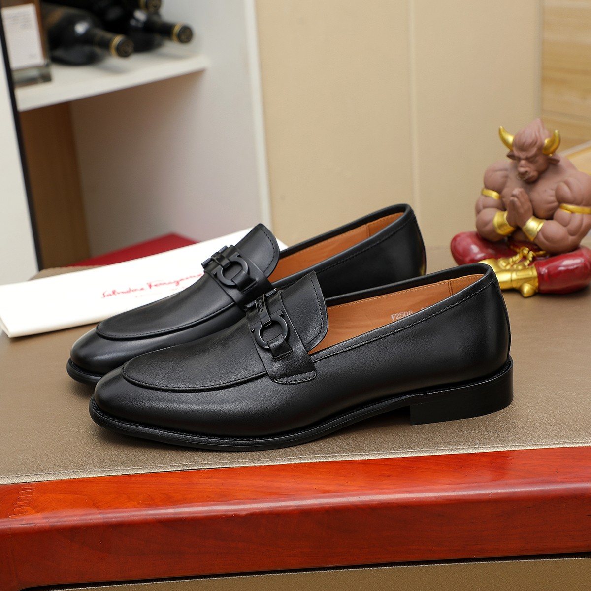 Ferragamo Brown Leather Bit Loafers
