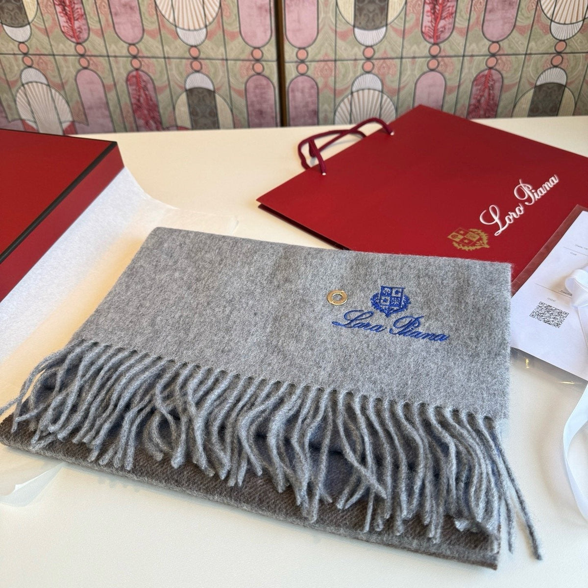 Loro Piana Reversible Fringed Scarf