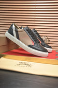 Burberry Plaid Panel Low-Top Sneakers