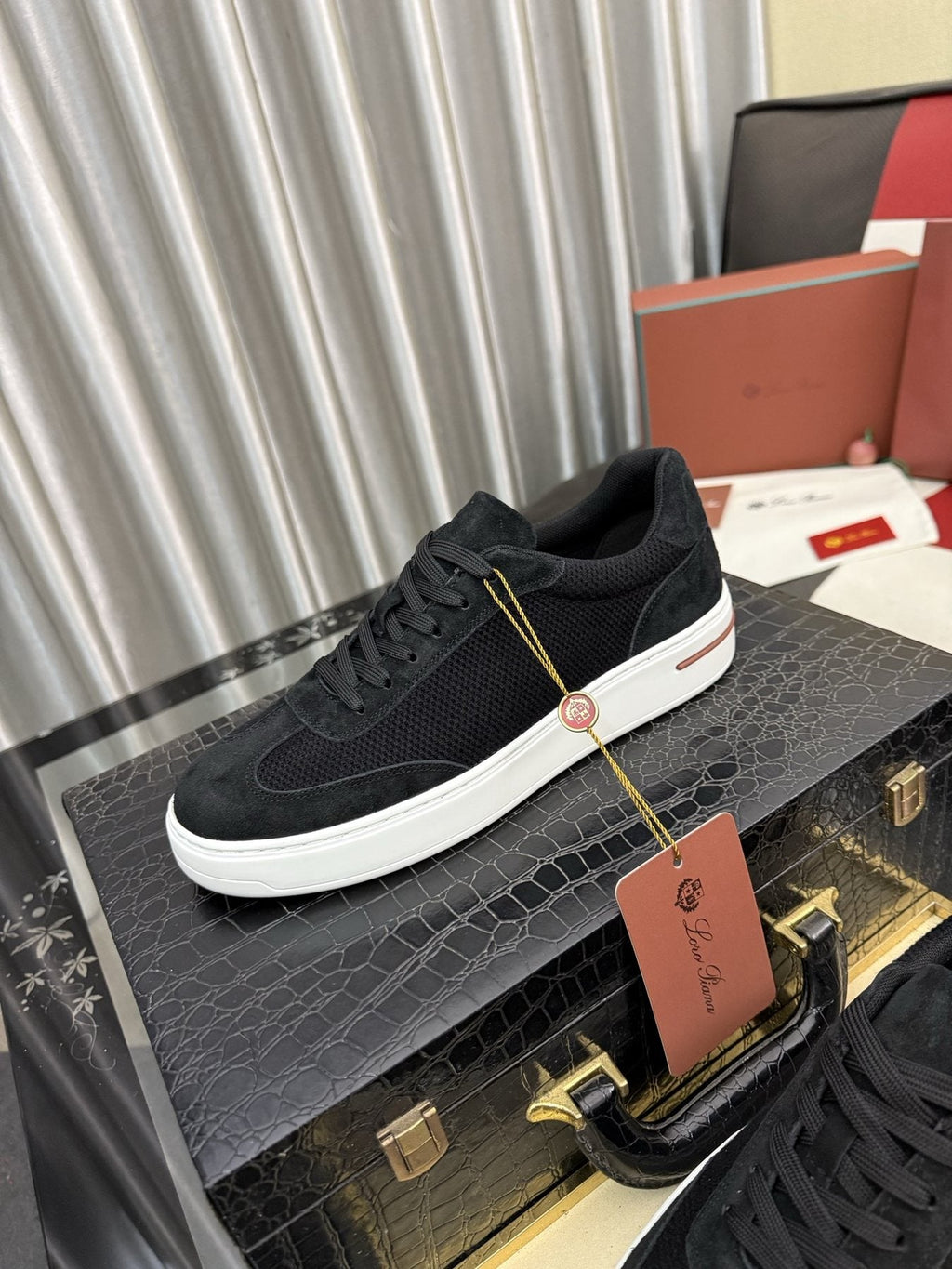 Textured Low-Top Sneakers