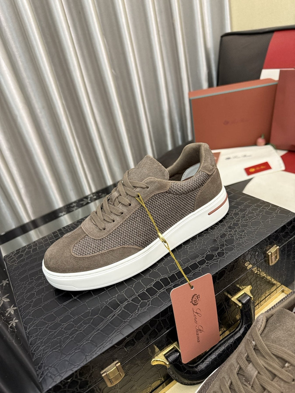 Textured Low-Top Sneakers
