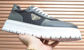 Prada Charcoal Gray & Black Low-Top Sneakers