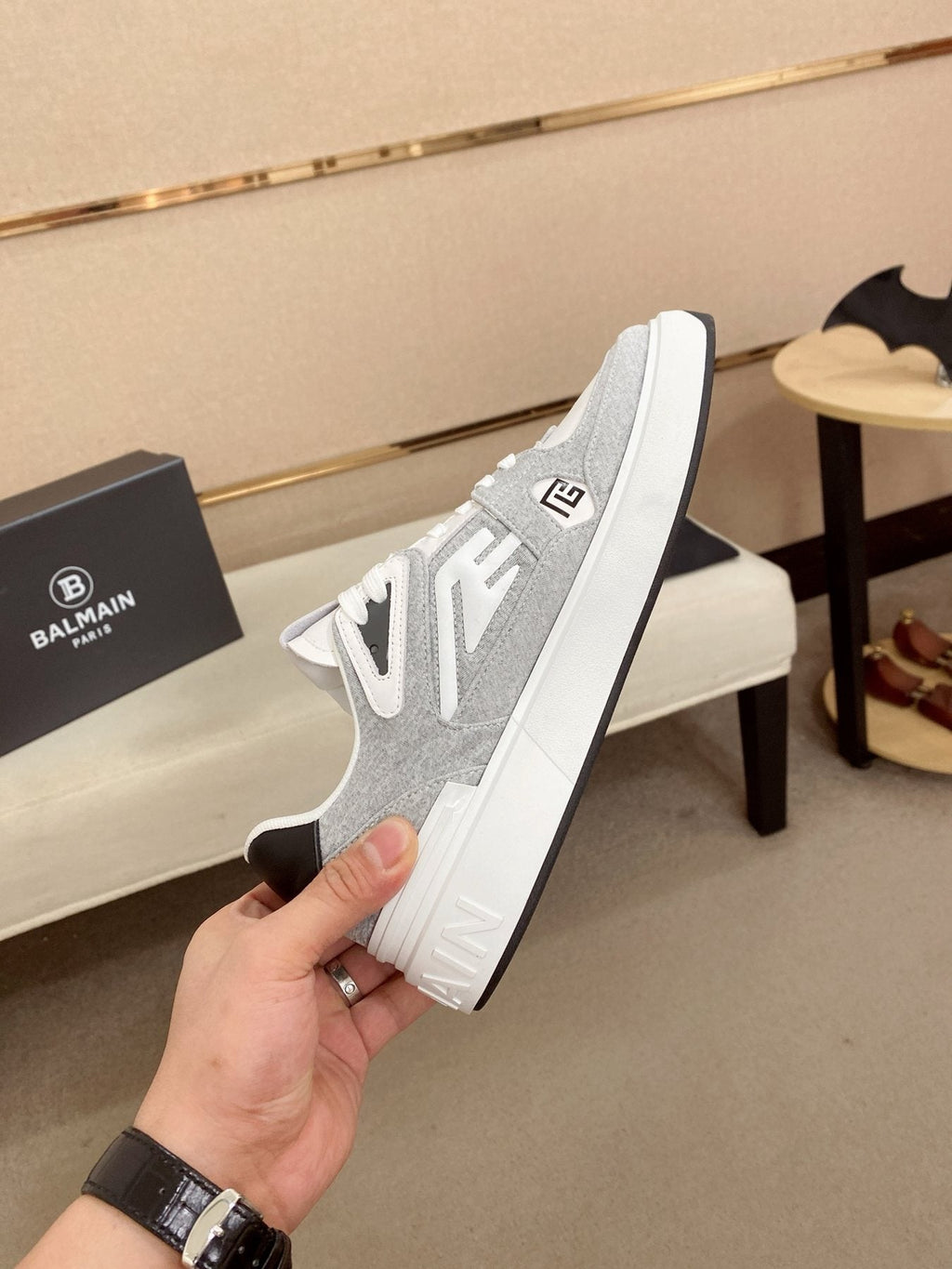 Balmain Color-Block Low-Top Sneakers