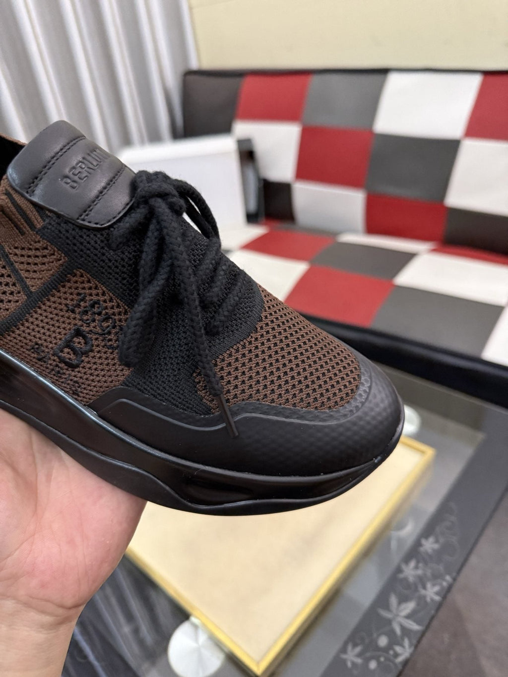 Berluti Men's Mesh Low-Top Sneakers