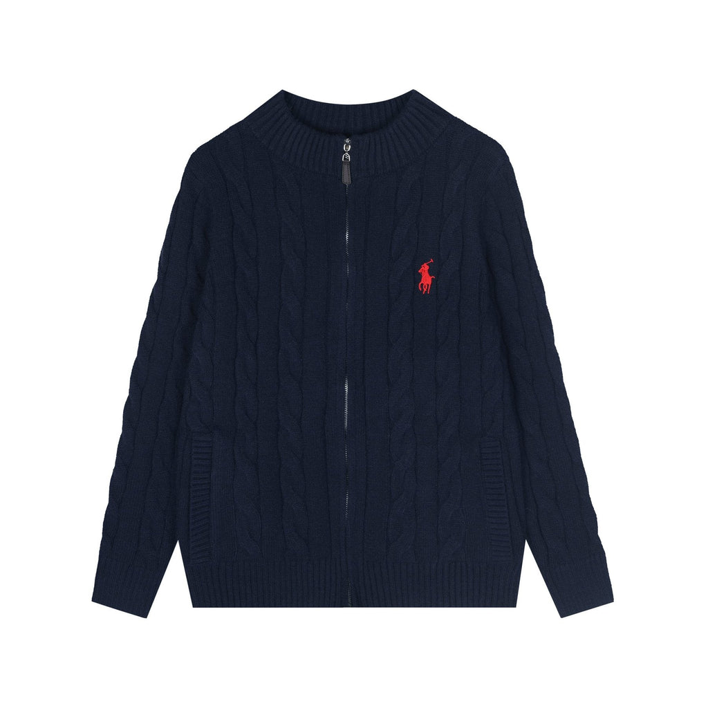 Ralph Lauren Full-Zip Cable-Knit Sweater
