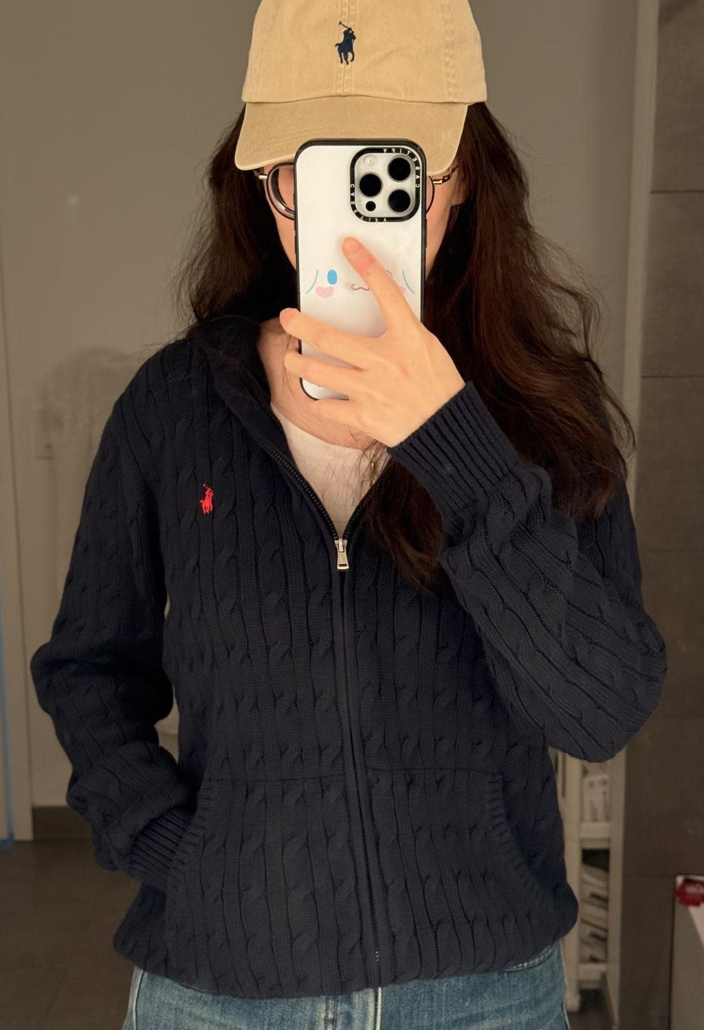 Ralph Lauren Full-Zip Cable-Knit Sweater