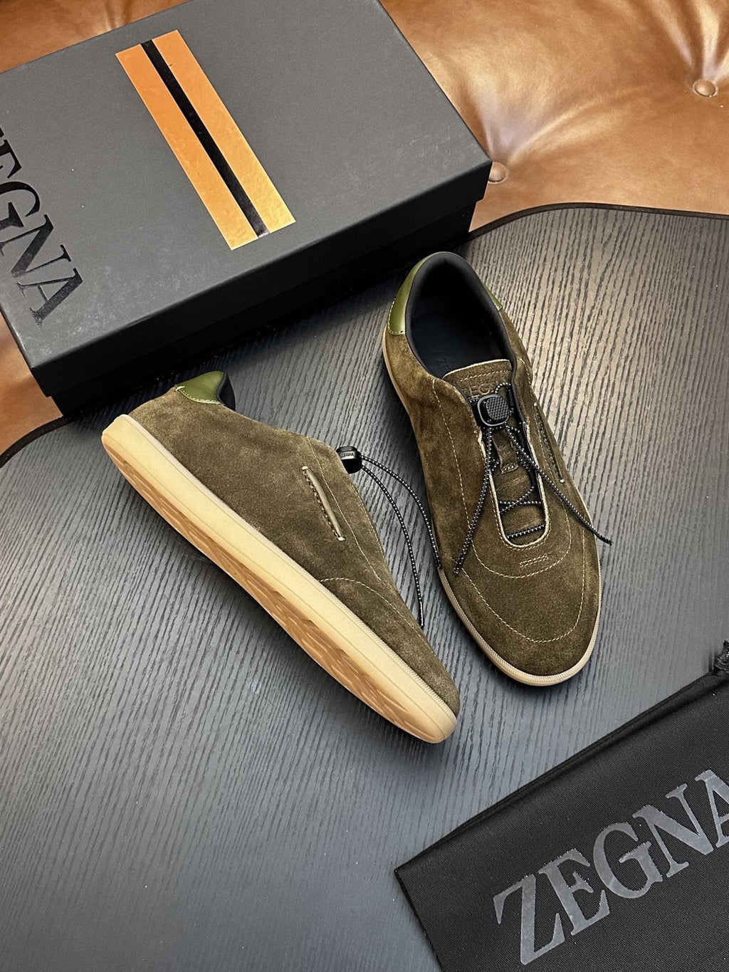 Zegna Triple Stitch Low-Top Sneakers