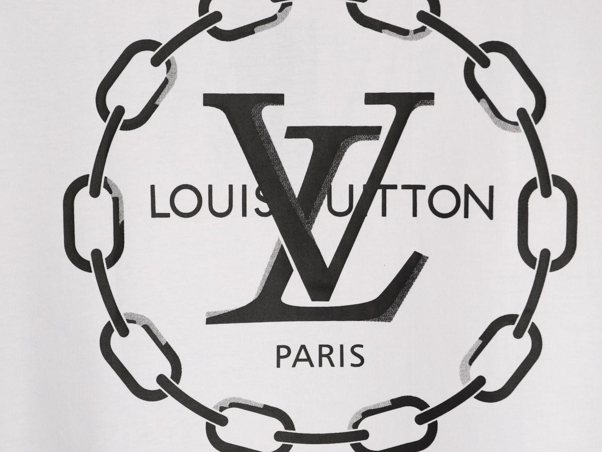 Louis Vuitton Chain-Circle LV Graphic T-Shirt - White