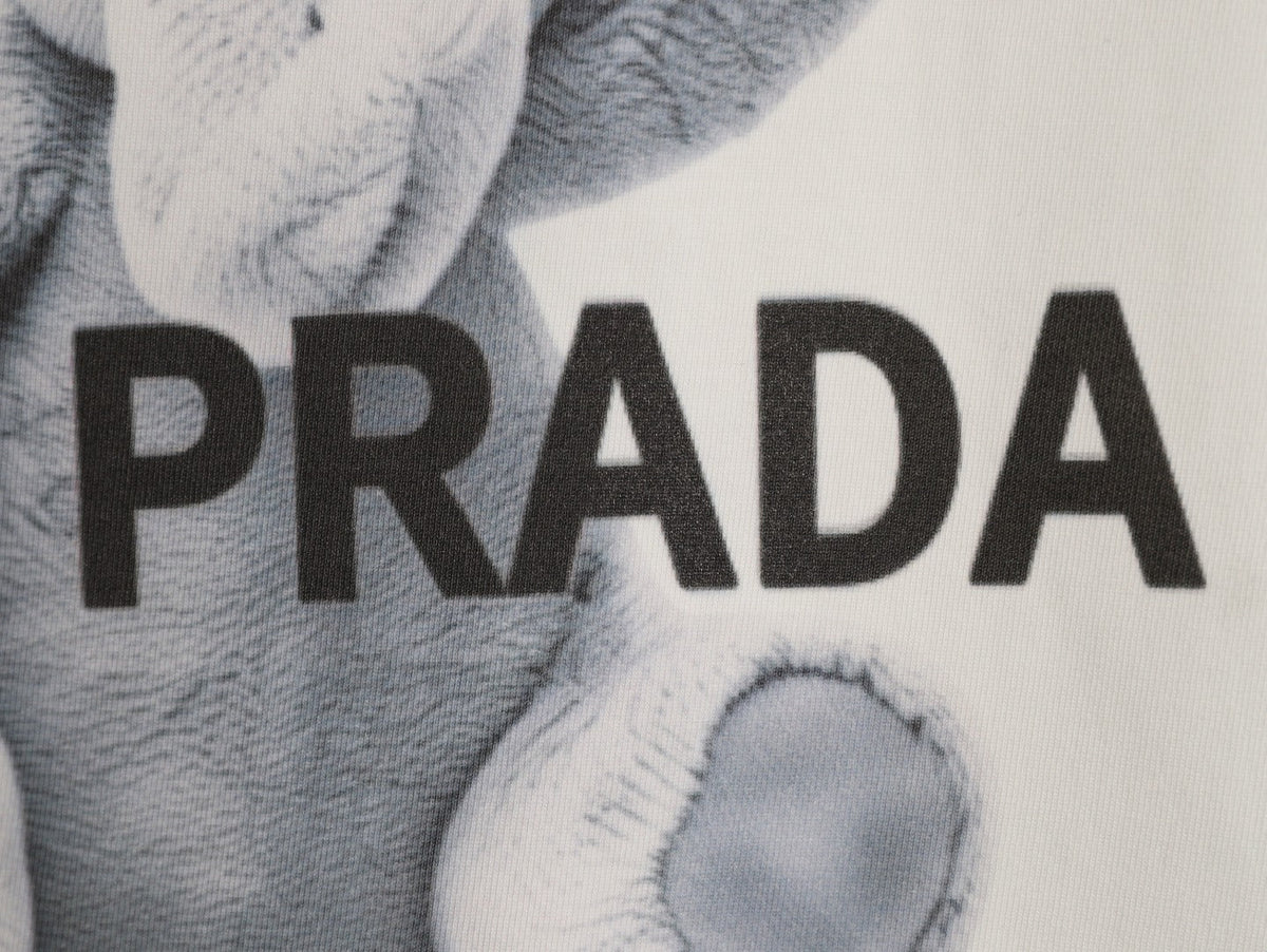 Prada Elephant Graphic T-Shirt - White