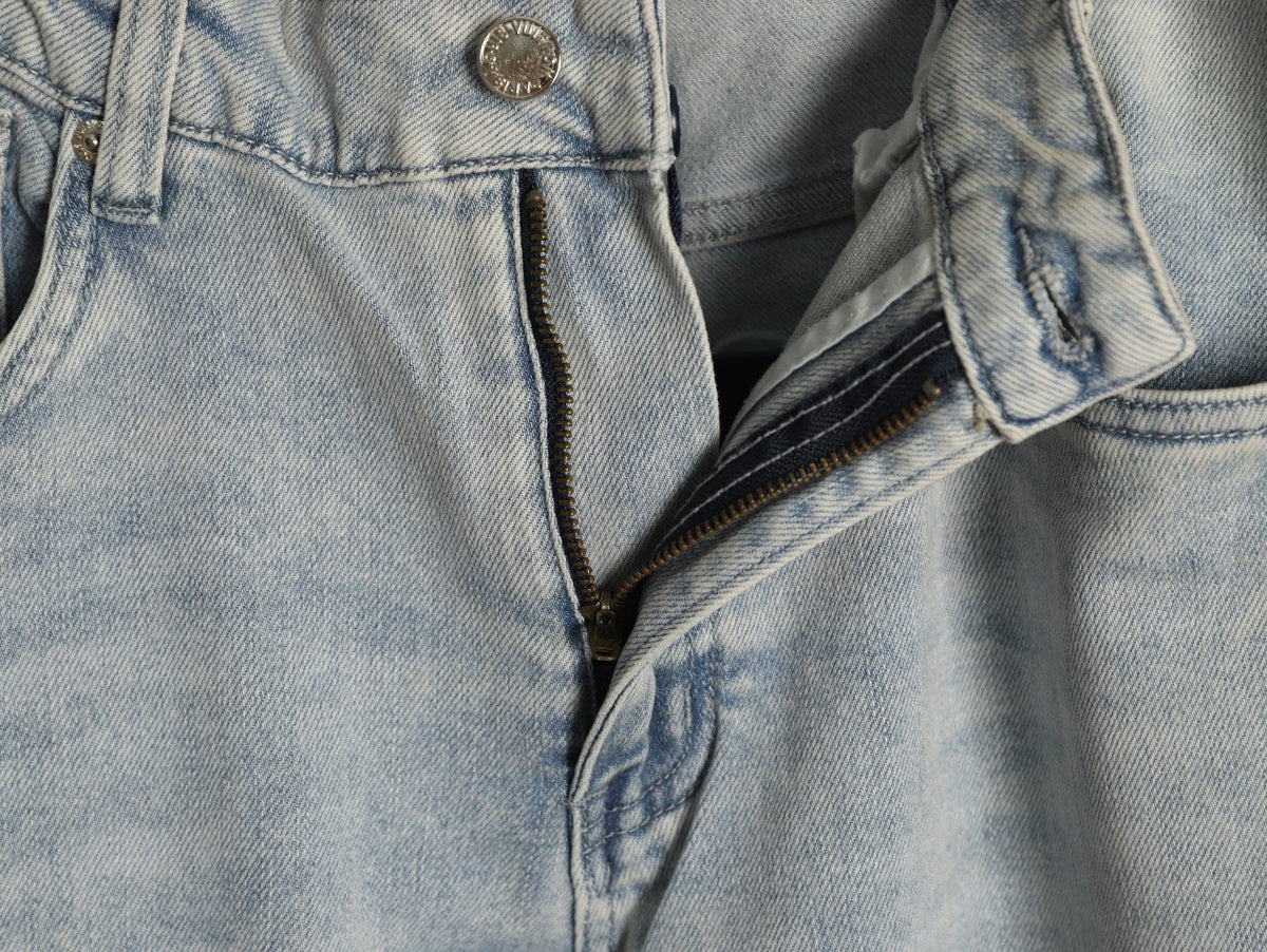 Louis Vuitton Back-Pocket Graphic Jeans - Light Gray