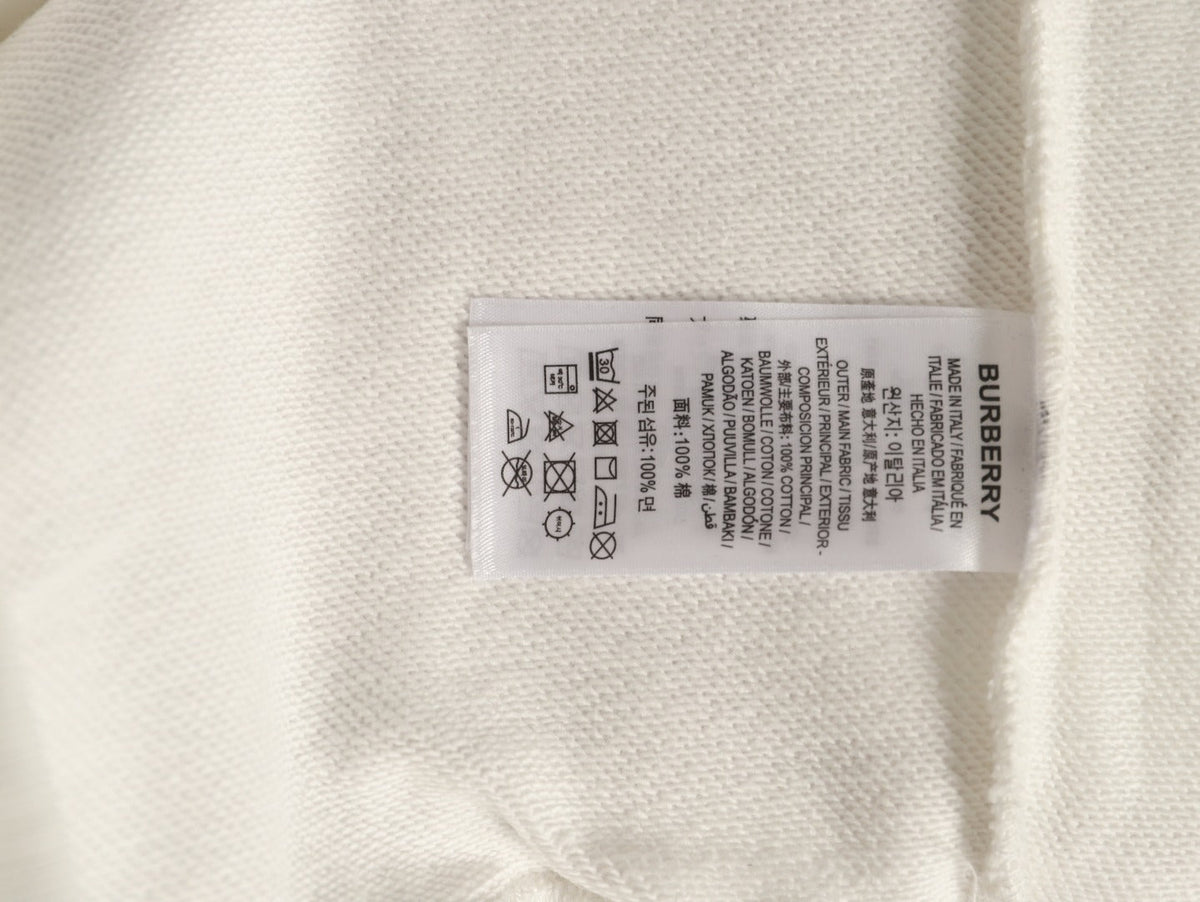 Burberry Teddy Bear Lettering Crewneck Sweatshirt - Cream